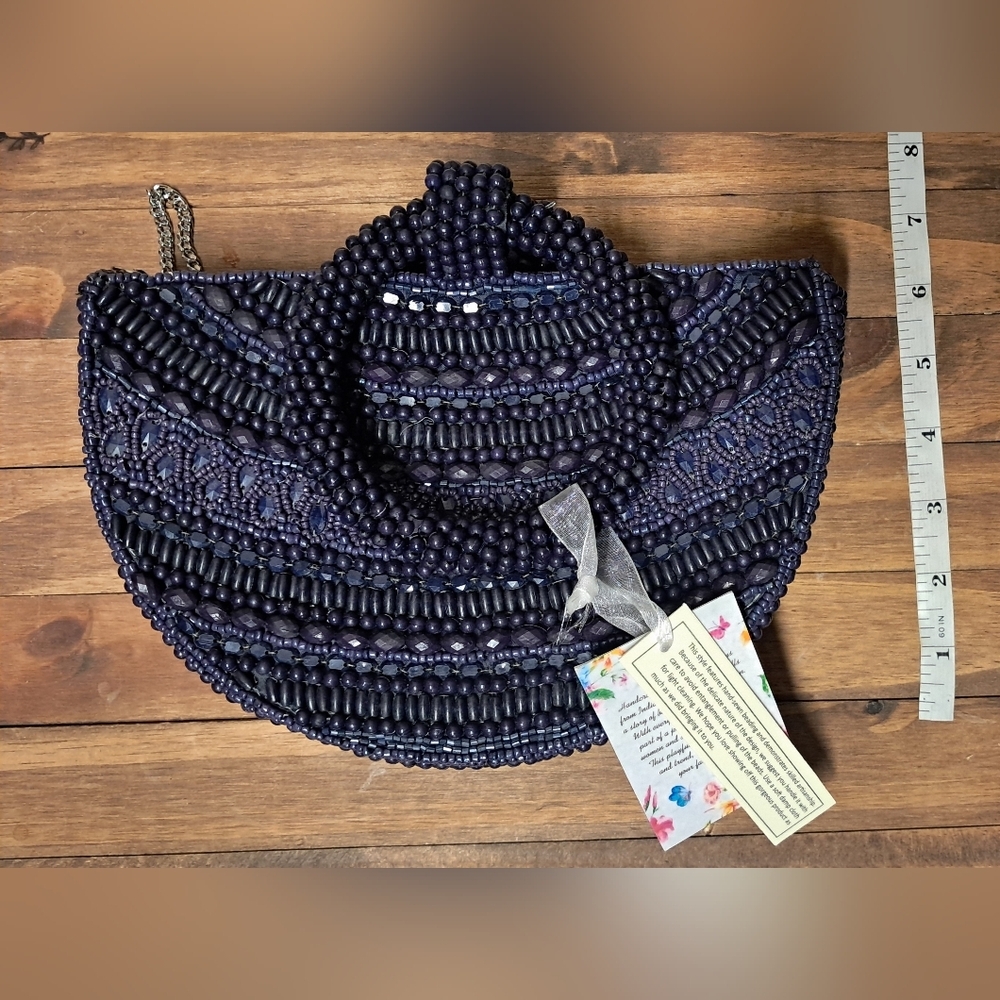 Sol And Mer Hand Beaded Clutch NWT - Picture 9 of 9